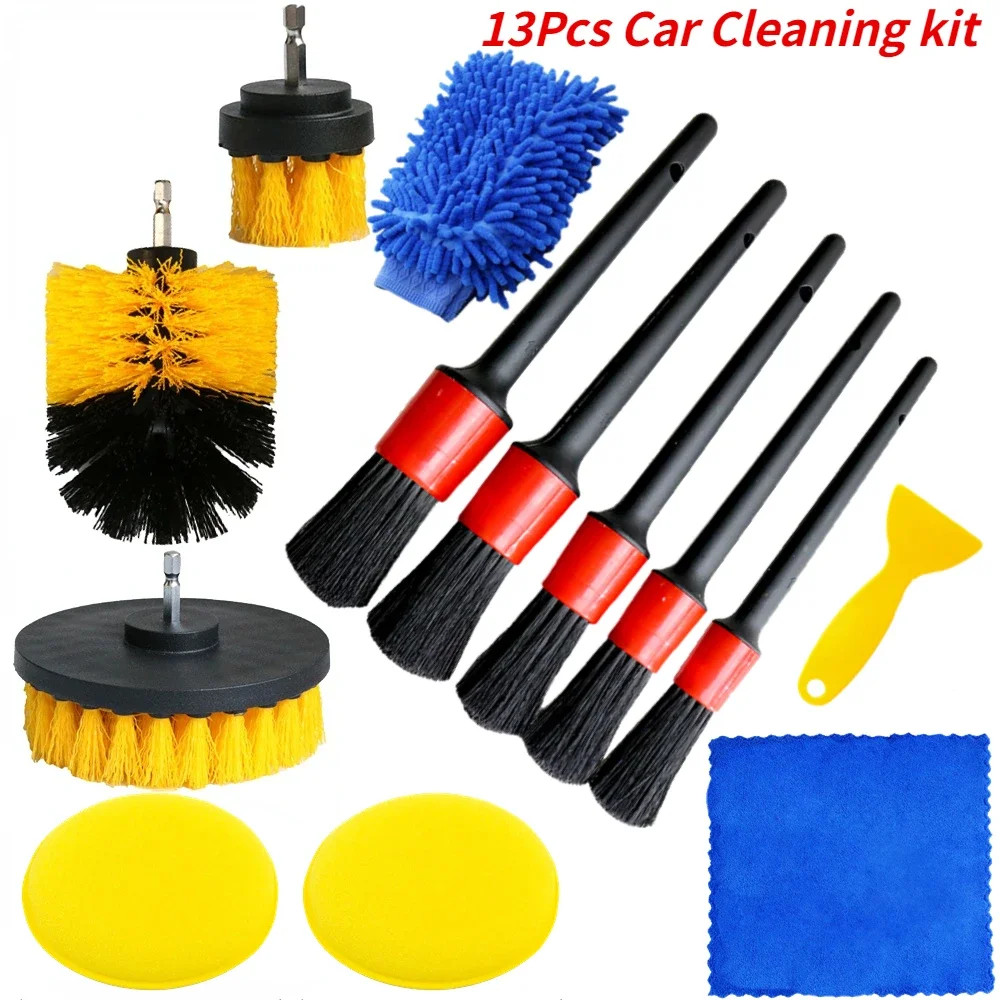 ZOPOSON New Car Cleaning Kit Scrubber Drill Detailing Brush Set Air Conditioner
