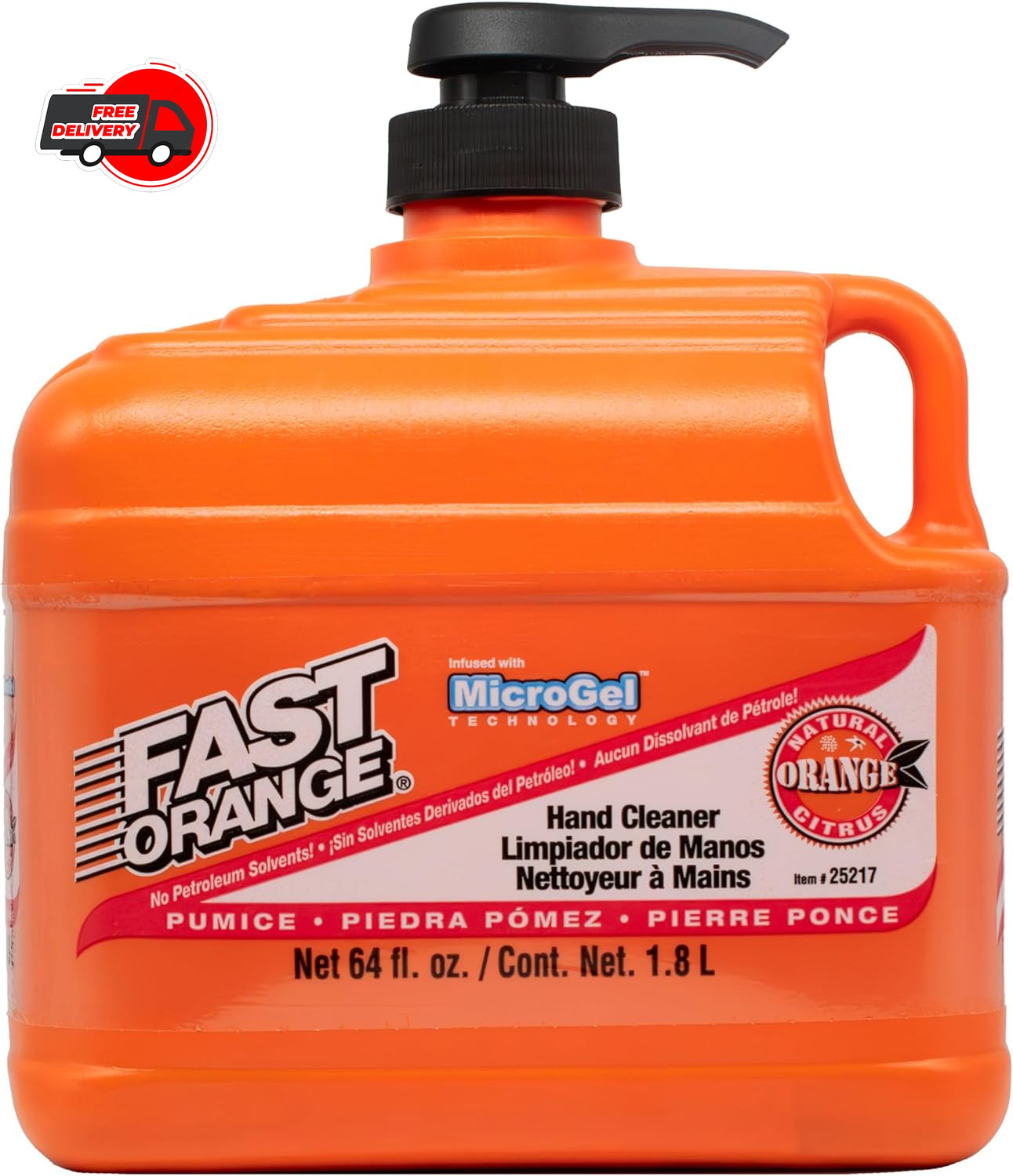 Fast Orange Permatex 25217 Pumice Lotion, Heavy Duty Hand Cleaner, Natural Ci…