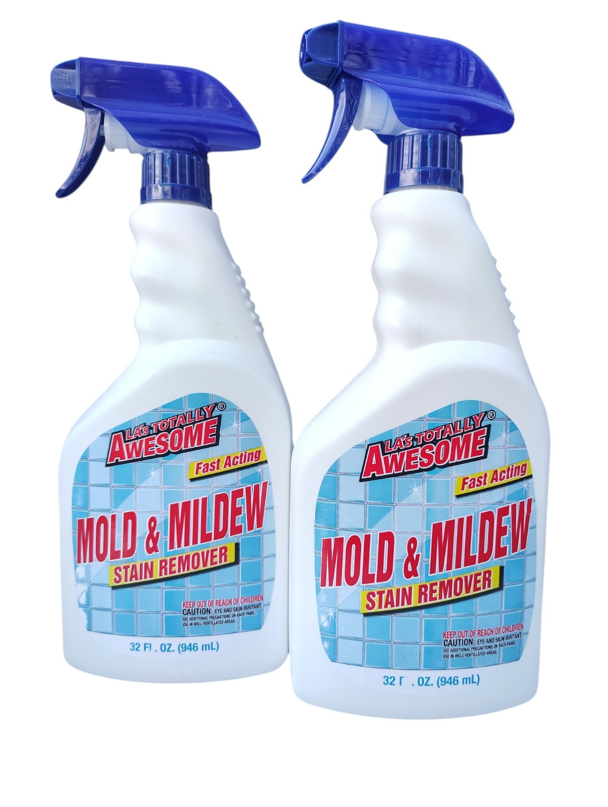 Totally Awesome Mold & Mildew Stain Remover Fact Acting 2 Bottles 64oz Each