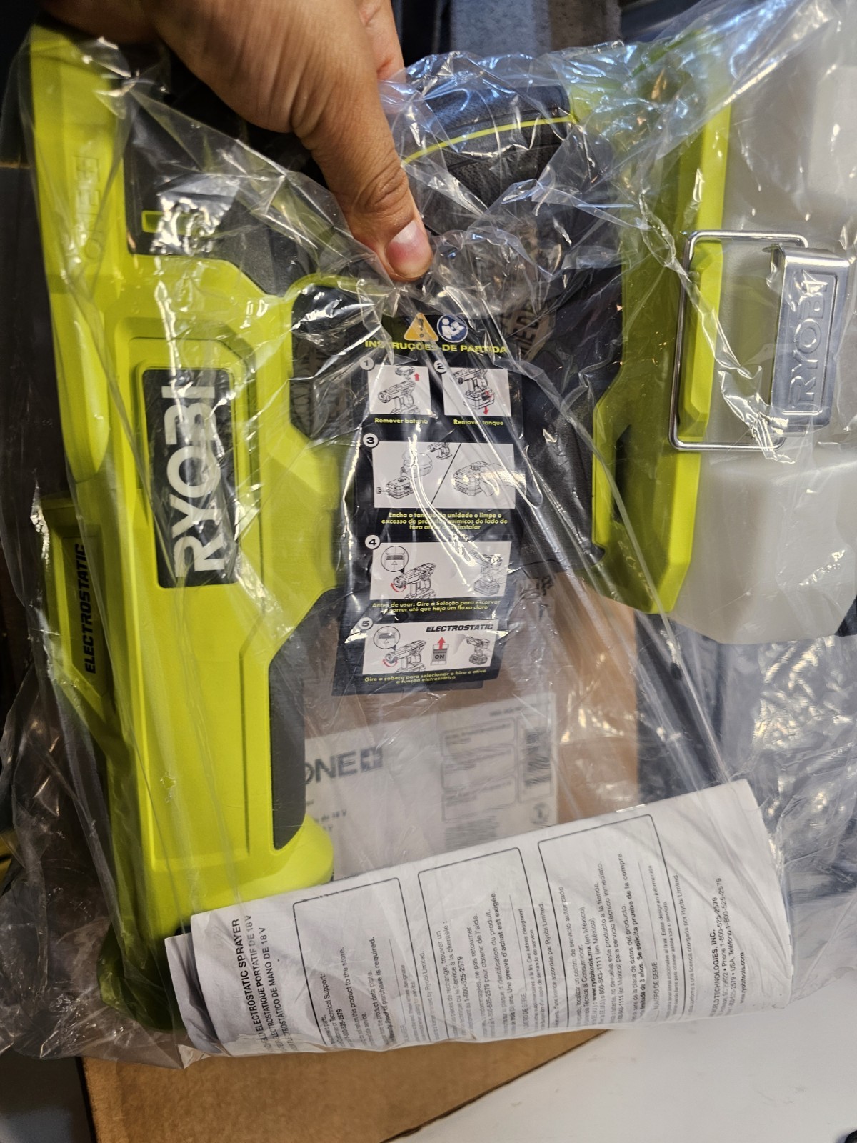 RYOBI Battery Sprayer/Mister 18V Adjustable Ergonomic Electrostatic (TOOL ONLY)