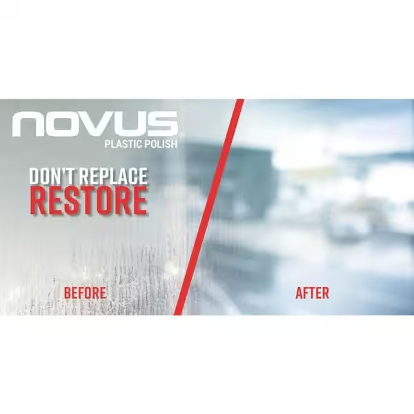 NOVUS 2.0 oz. Kit Plastic Cleaner, Polish & Scratch Remover restoring plastic