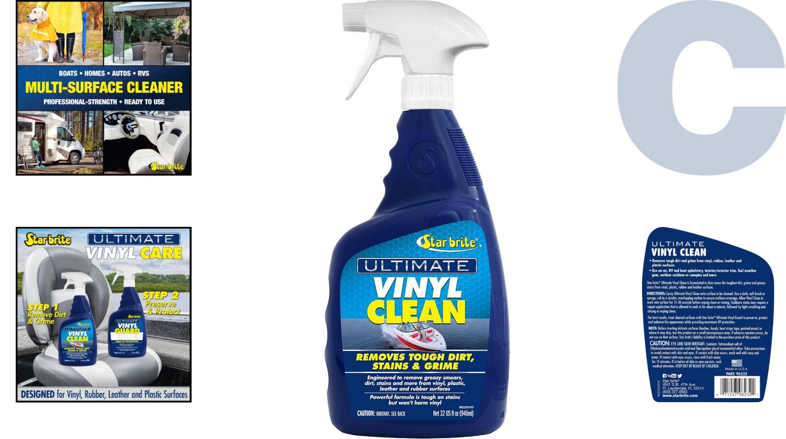 32 Oz Ultimate Vinyl Cleaner – Effective Spray for Leather, Plastic & Rubber