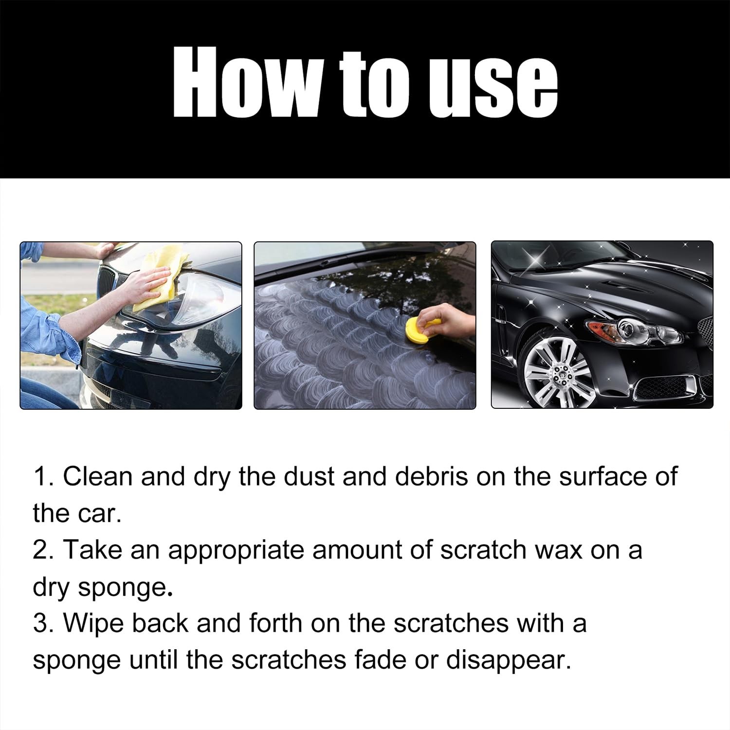 Car Scratch Remover for Vehicles, Deep Scratch Repair Paste with Polishing Wa…