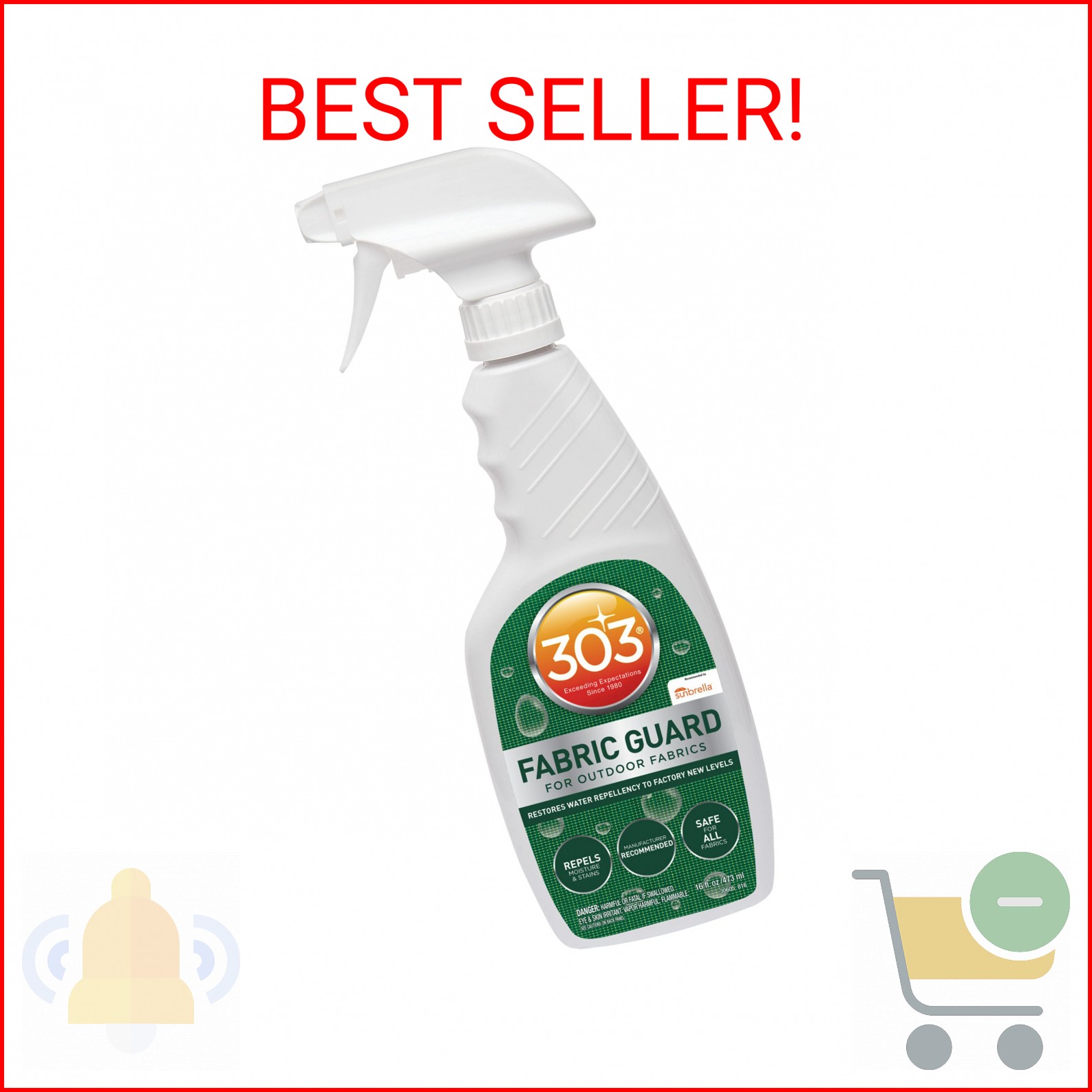 303 Fabric Guard – For Outdoor Fabrics – Restores Water Repellent Properties – R