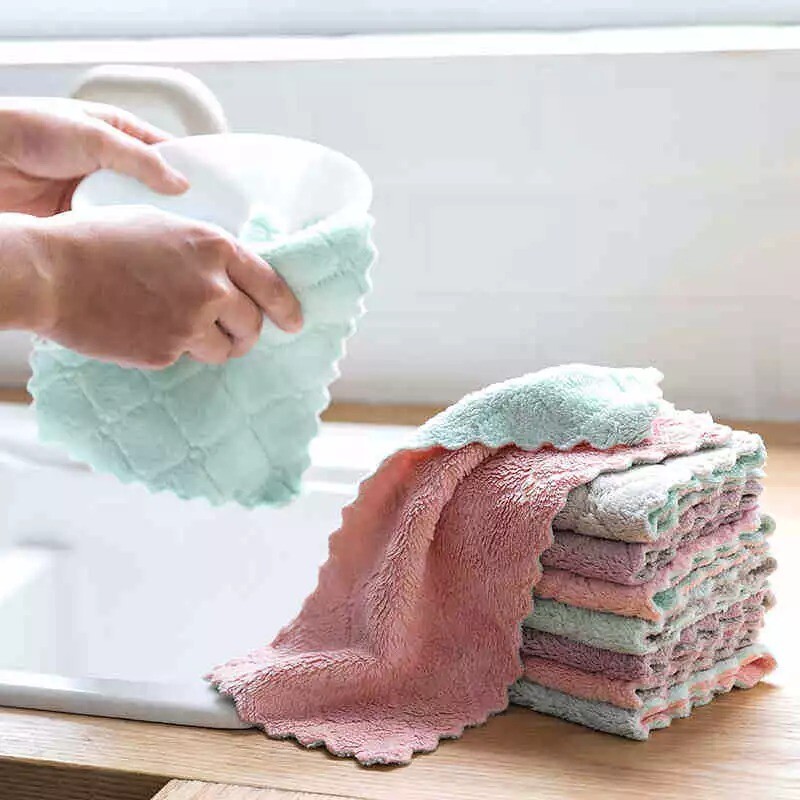 New High Quality Microfiber Cleaning Towel Cloth Scouring Pad For Easy Cleaning