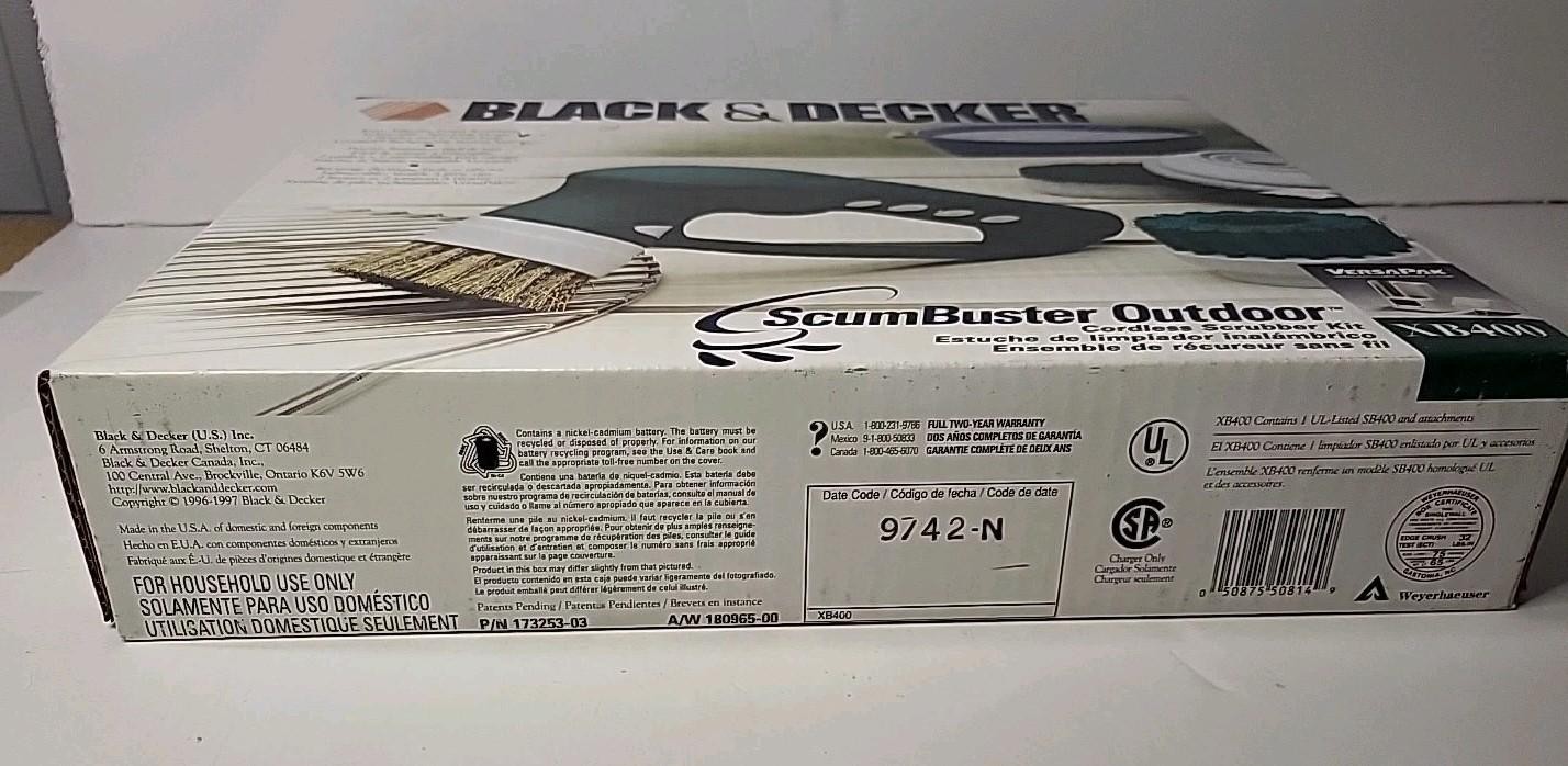 Black and Decker ScumBuster Indoor/Outdoor Power Scrubber XB400