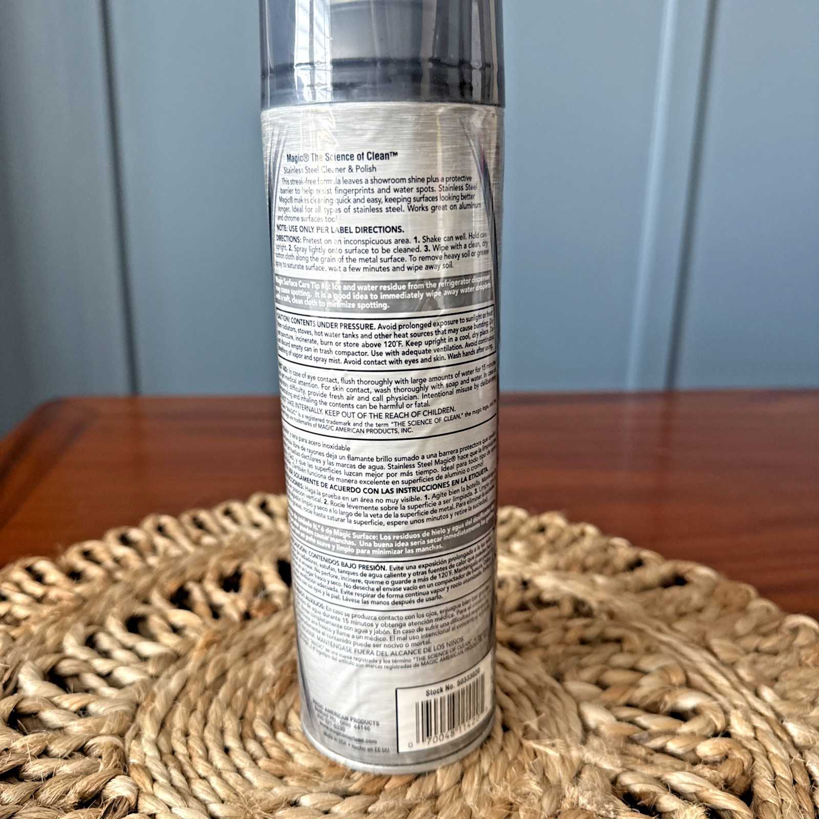 Magic Stainless Steel Cleaner Aerosol 17 oz Fingerprint Resistant Polish