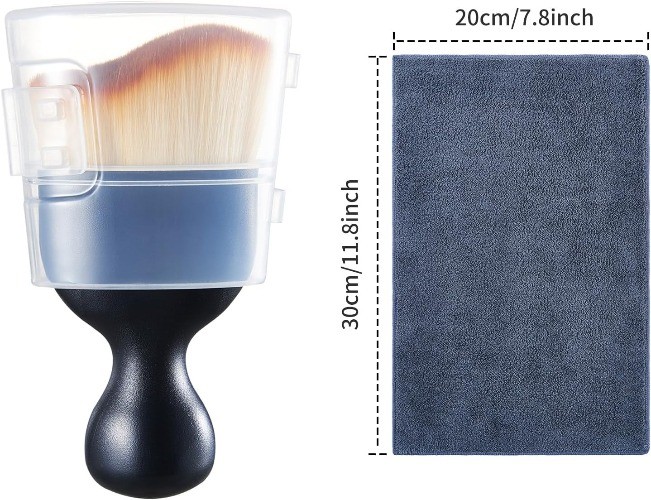 Car Interior and Exterior Soft Bristles Detail Du Color: 1 Piece Brush + Towel