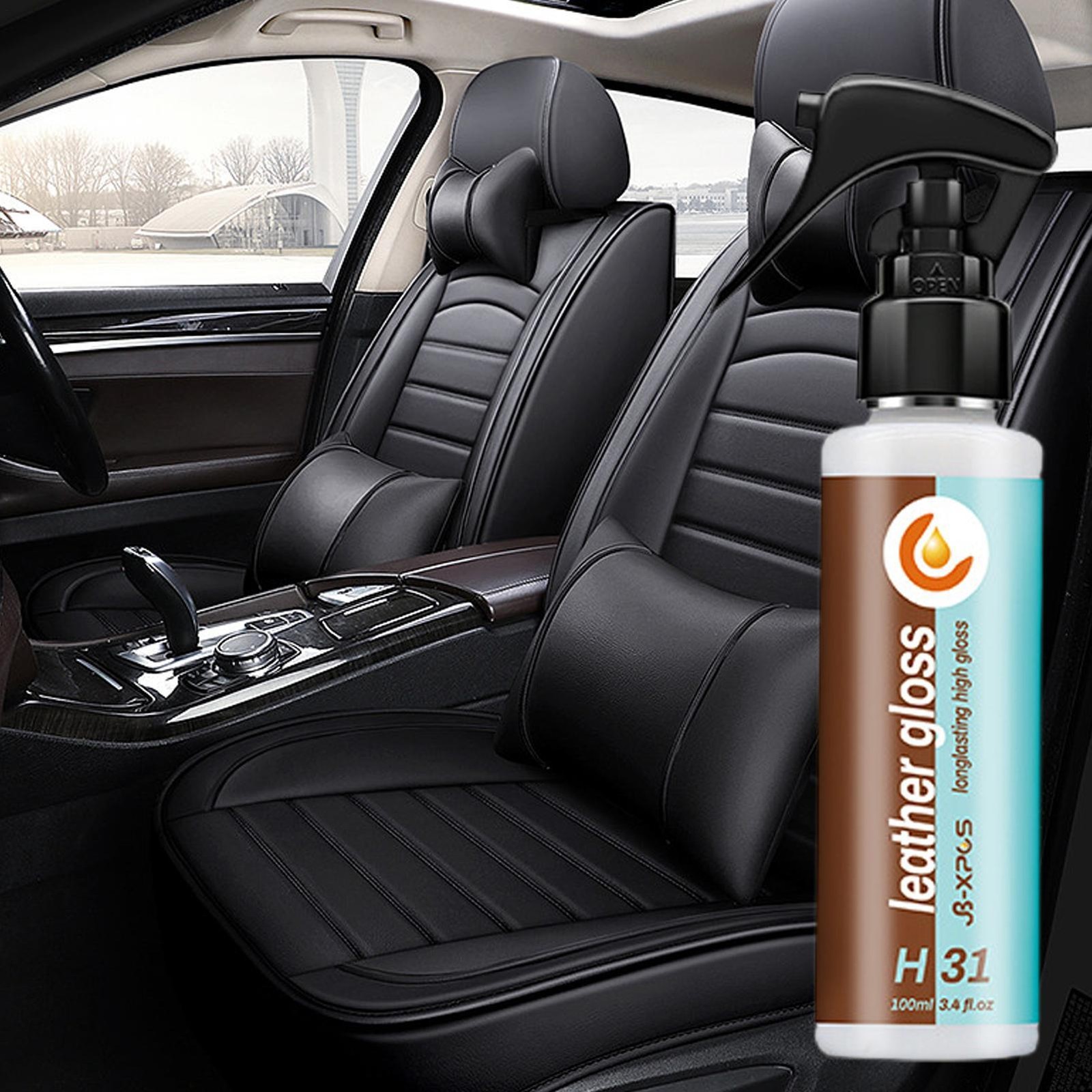 Leather Gloss Leather Conditioner For Leather Furniture & Car Seats 3.4 OZ