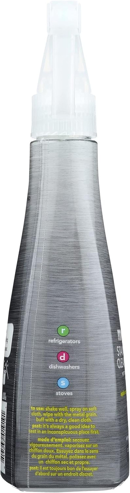 Method Stainless Steel Cleaner + Polish, Apple Orchard, Cleans Fingerprints and