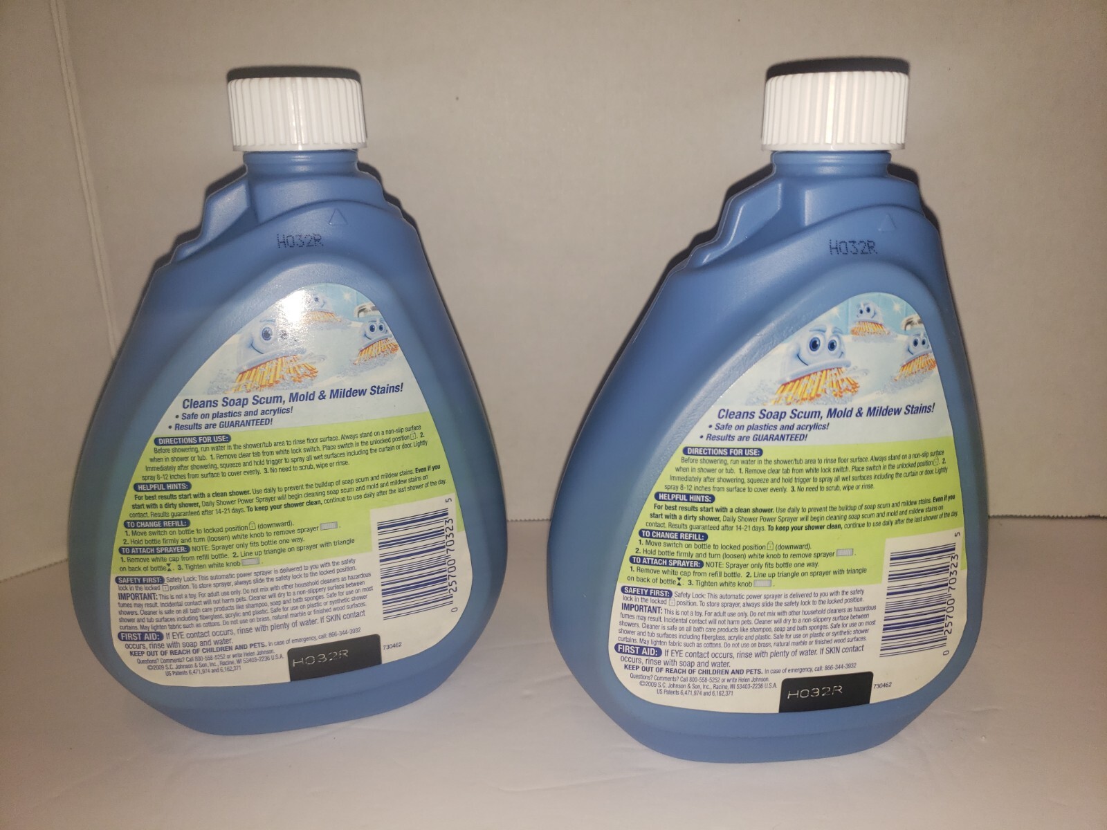 New LOT OF 2 Scrubbing Bubbles Daily Shower Bath Power Sprayer REFILL 30 FL OZ