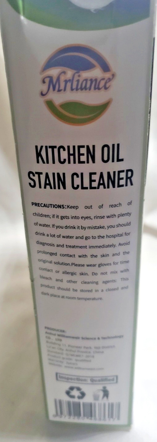 500ml Mrliance Kitchen Heavy Duty Oil Stain Cleaner 10s Degreasing Power exp9/28