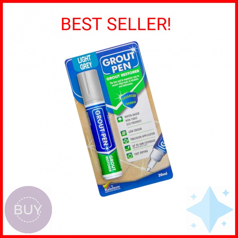 Grout Pen Light Grey Tile Paint Marker: Waterproof Grout Paint, Tile Grout Color