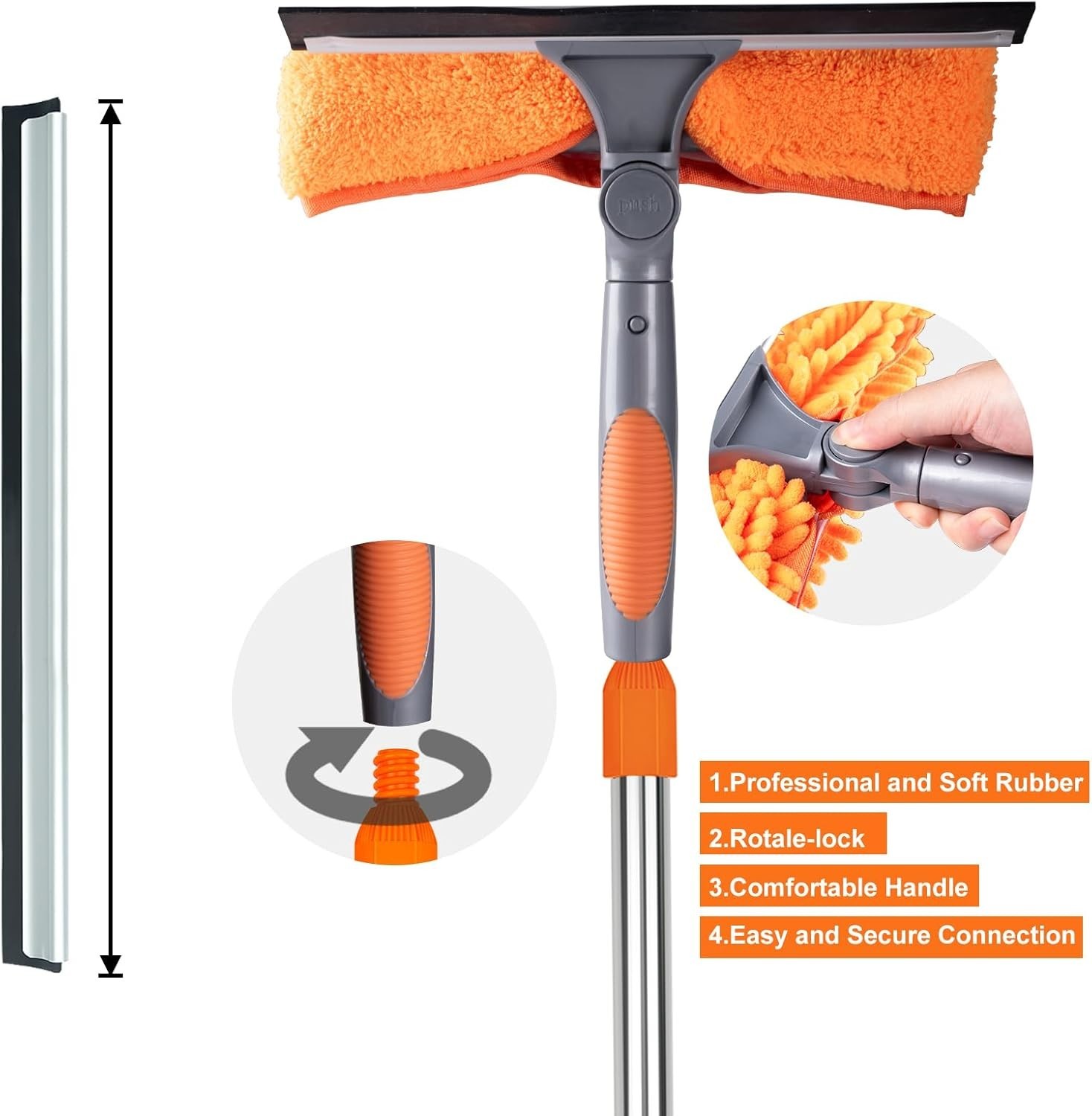 4 PCS Microfiber Dusting Duster Soft Feather Brush Household Cleaning Dust Tool