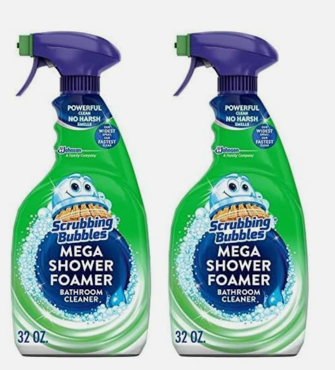 2 Pack-Scrubbing Bubbles Shower Foamer Rainshower Bathroom Cleaner-32oz