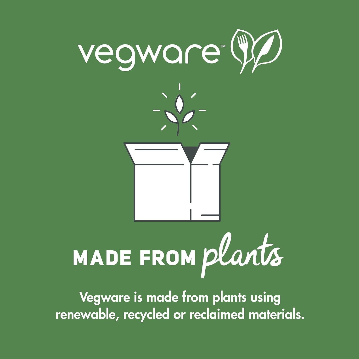 Vegware Compostable 24oz PLA Lined Paper Food Bowls, Case of 500, Disposable,