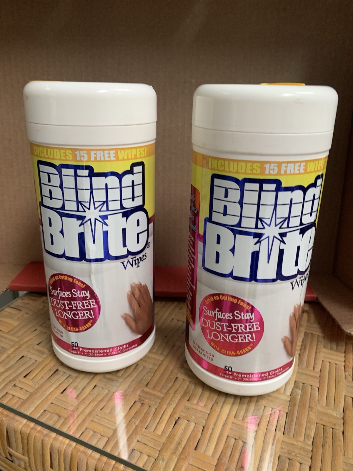 Orange-Sol Blind Brite Cleaning Wipes Pre-moistened Clothes New Old Stock 2 Pack