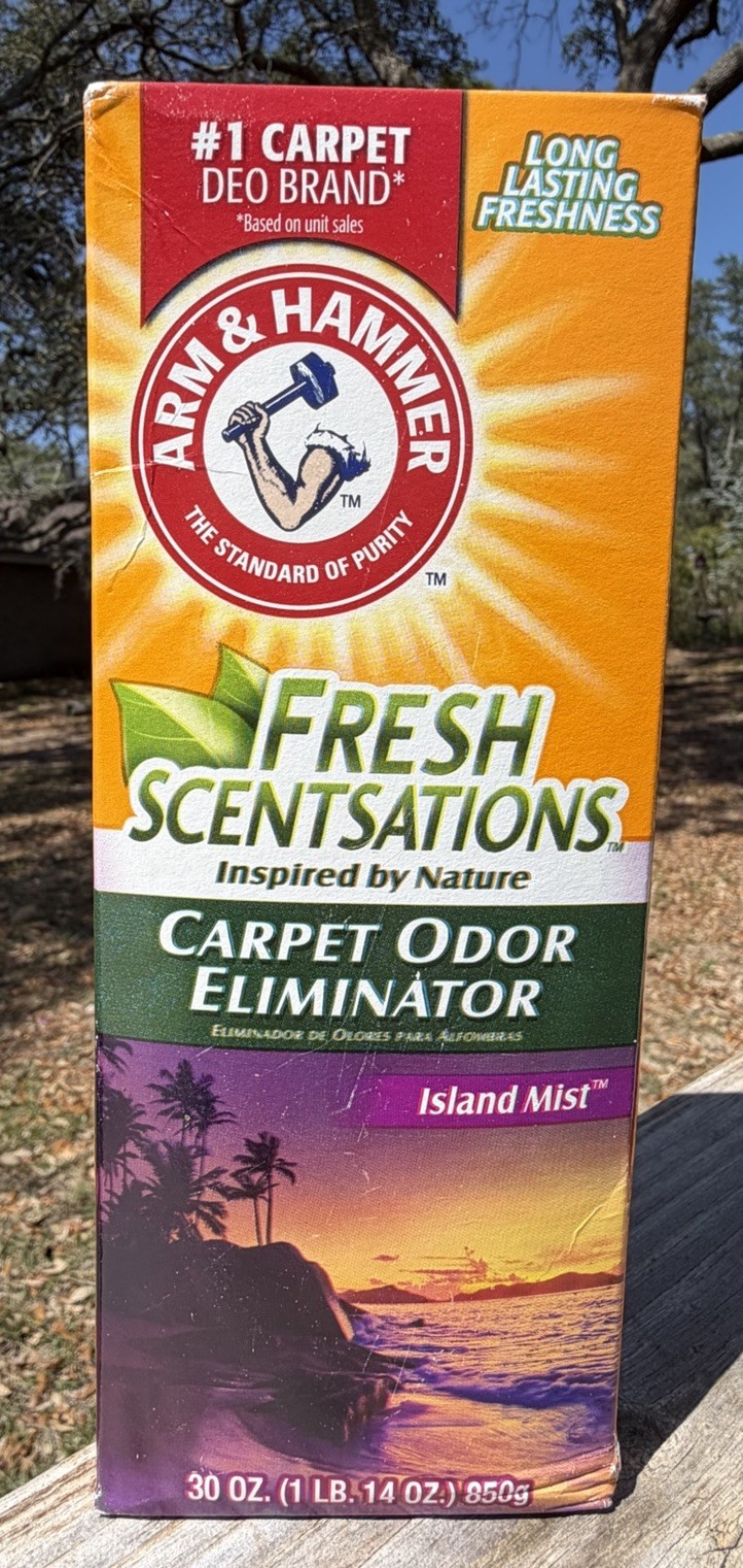Arm & Hammer Fresh Scentsations Carpet Odor Eliminator ISLAND MIST SCENT 30 oz