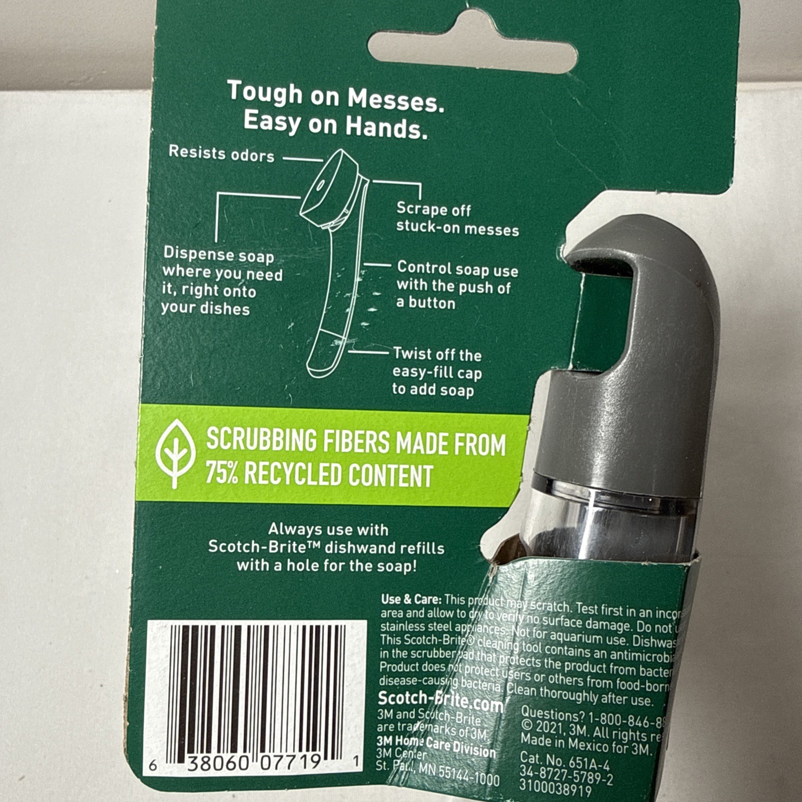 Soap Control, Heavy Duty Scrub Dots Dishwand, 1 Dishwand