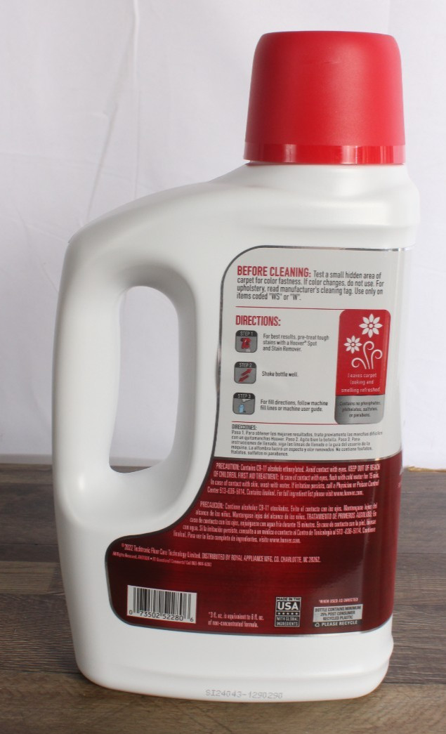 Hoover 64 Oz. Renewal Carpet Cleaner Solution, Fresh Meadows Scent 4-Pack-NEW