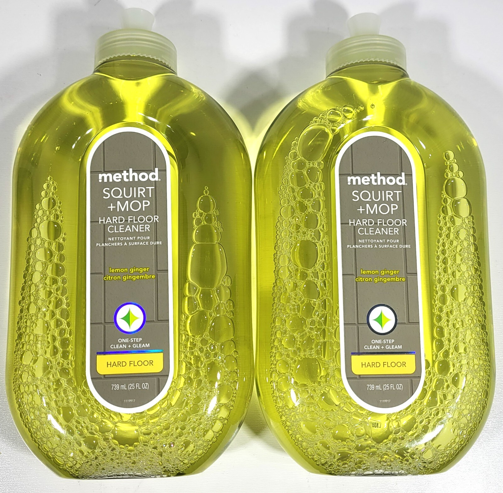 Method Squirt + Mop Lemon Ginger Hard Floor Cleaner 25 Oz Each (2 PACK)