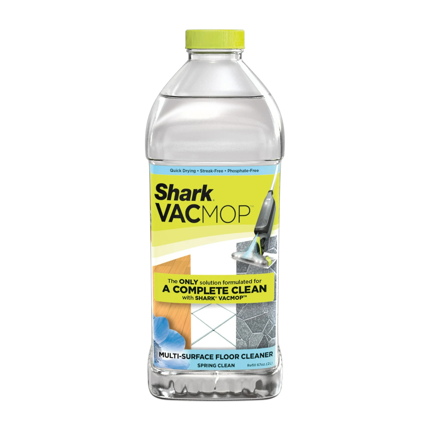 4 Pack Shark VACMOP Multi Surface Cleaner Refill 2L Fast Dry Streak Free