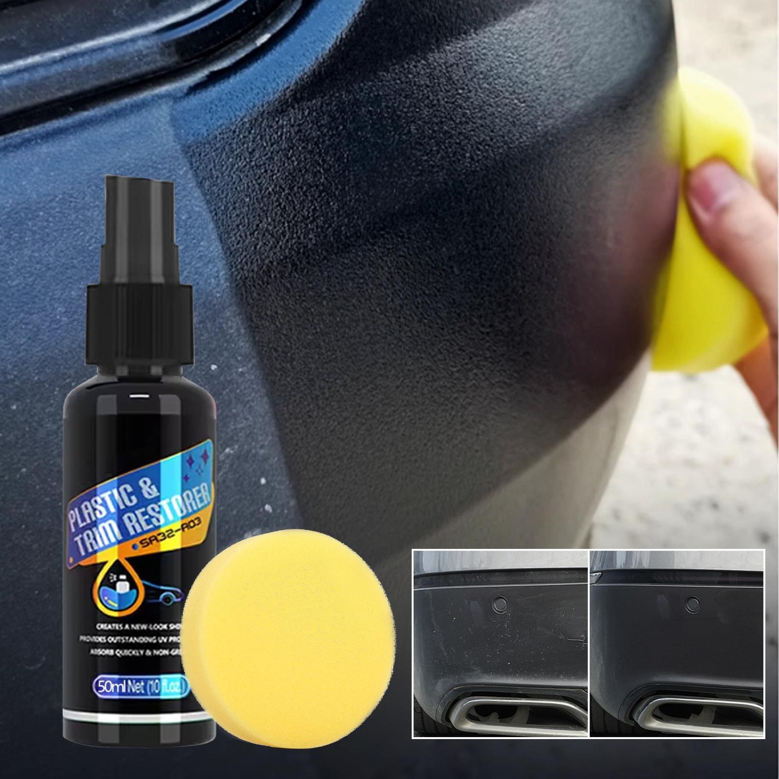 Car Trim Restorer | 50ml Long-Lasting Cleaning Spray