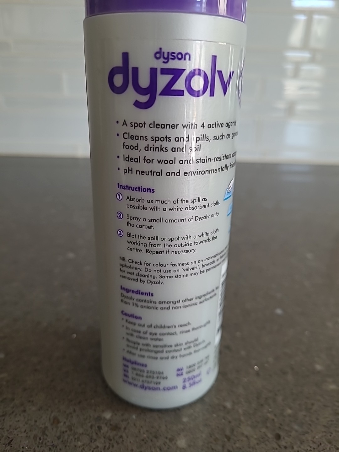 Dyson Dyzolv Spot Cleaner 8.5 oz Bottle For Carpets And Rugs