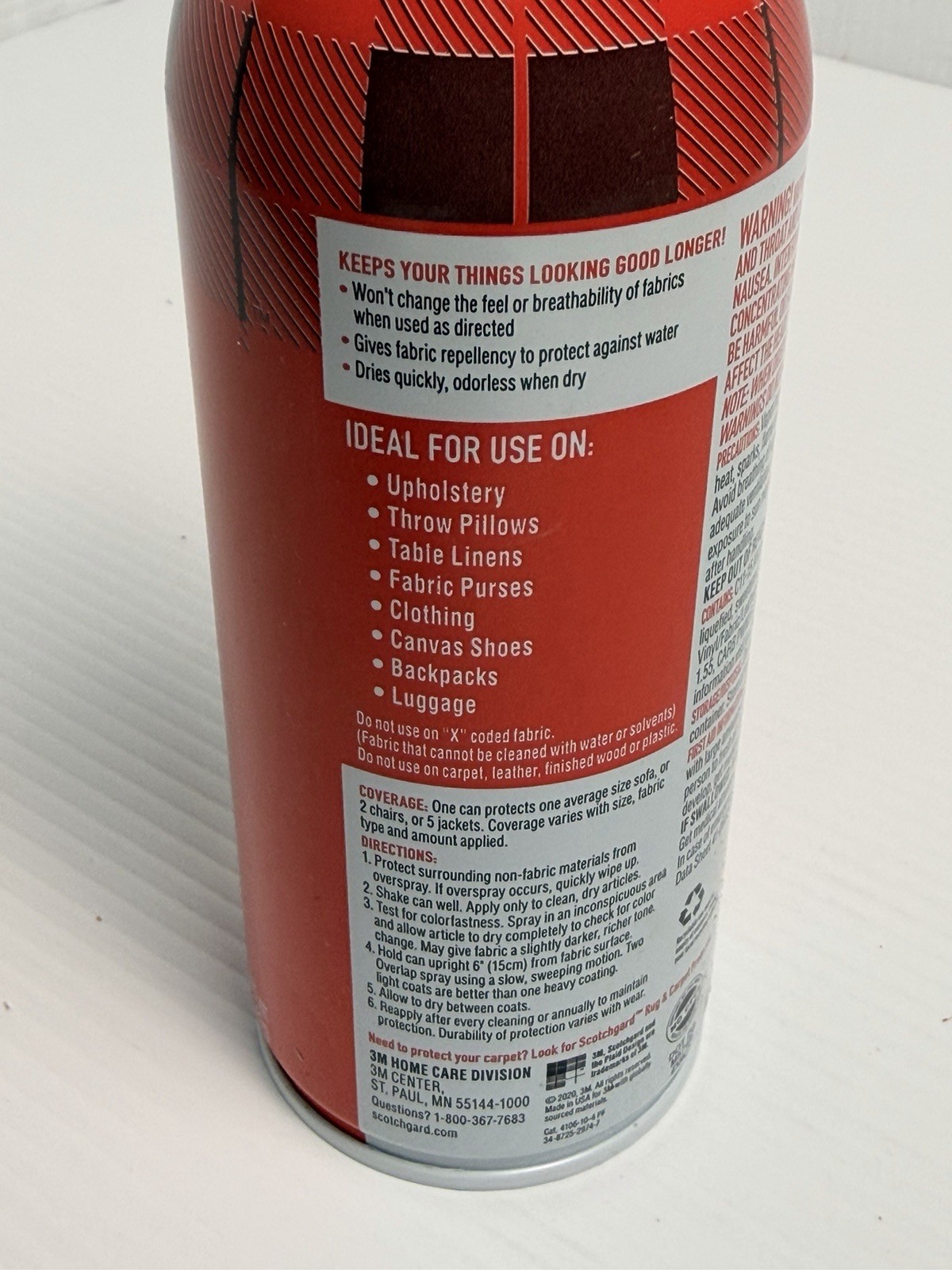 Scotchgard Fabric and Upholstery Protector, 1 Can 10 Oz