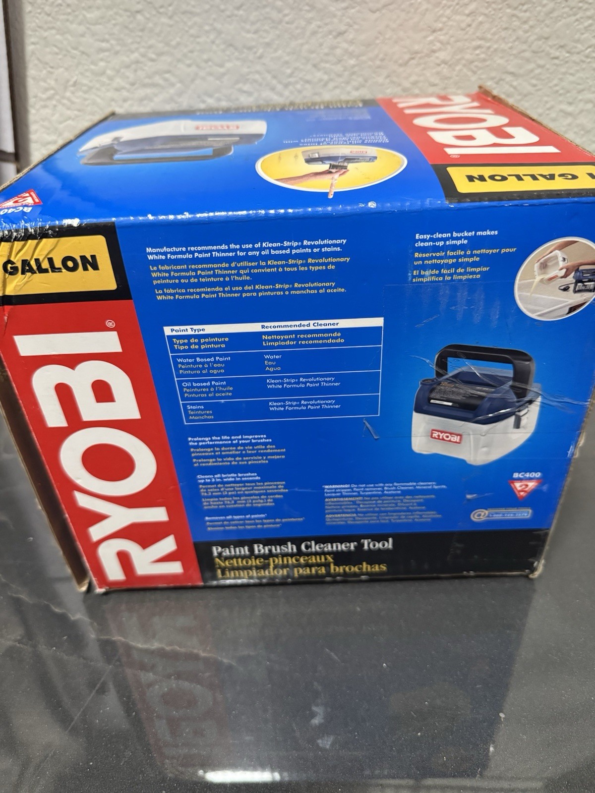 RYOBI BC400 Electric Paint Brush Cleaner Tool 1 gal UL Listed Easy-Clean