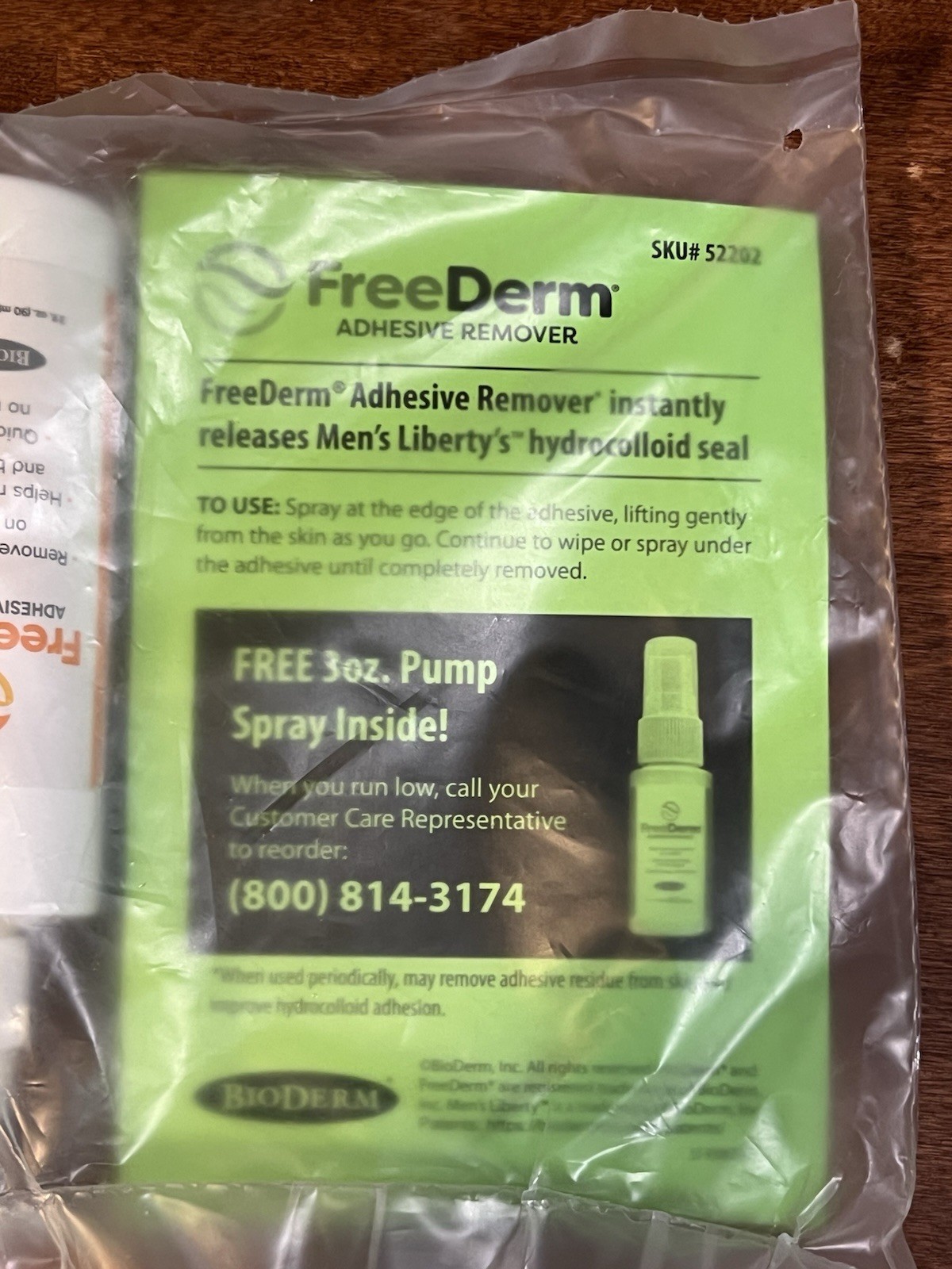 FreeDerm Adhesive Remover, 3 fl. oz. Pump Spray Bottle