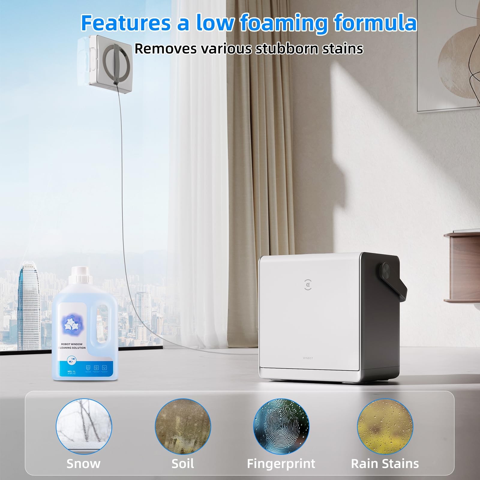 Window Cleaning Solution for ECOVACS Winbot W3 / W2S / W2 PRO OMNI / W2 OMNI …