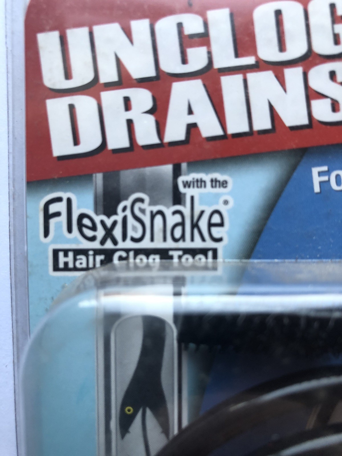 FlexiSnake Drain Hair Clog Tool 1 PAK for Bathroom Drains LARGE SIZE MADE IN USA