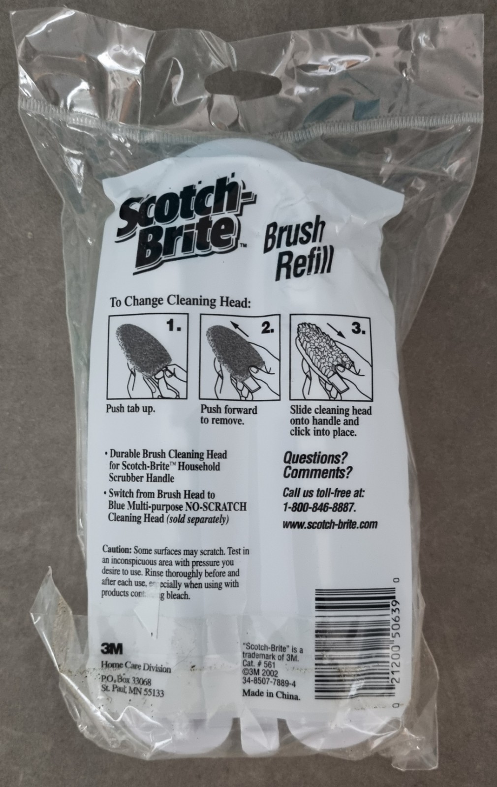 Scotch Brite Handheld Scrubber BRUSH Refill Cleaning Head 3M For Reusable Handle