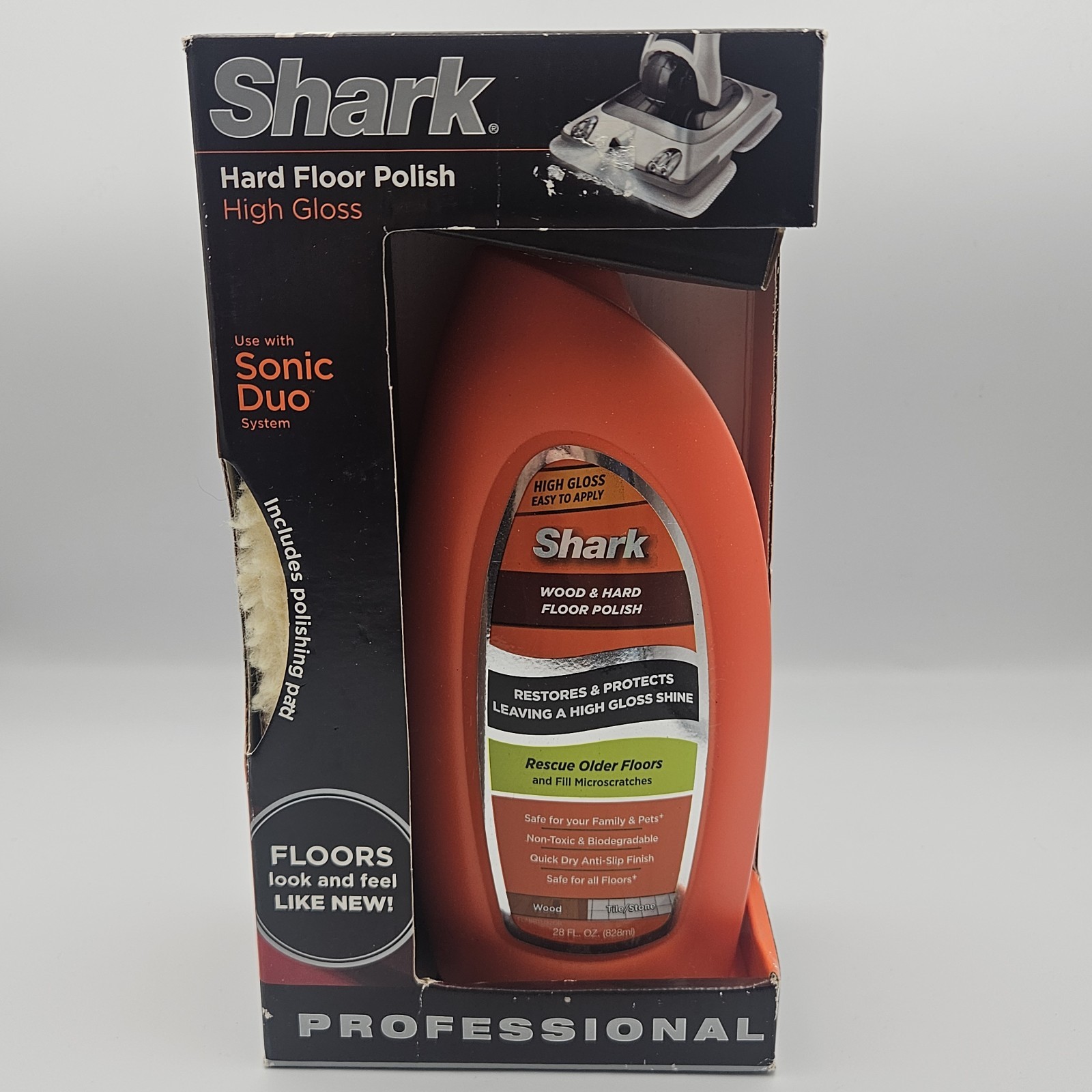 SHARK Wood & Hard Floor Cleaner Wood Floor Polish 28 oz. Discontinued NEW SEALED
