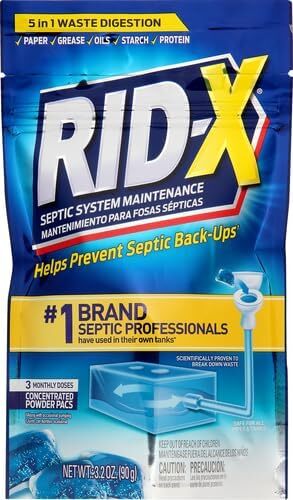 RID-X Septic System Treatment,3-Monthly Supply Dual Action Septi-Pacs – 3.2 Oz