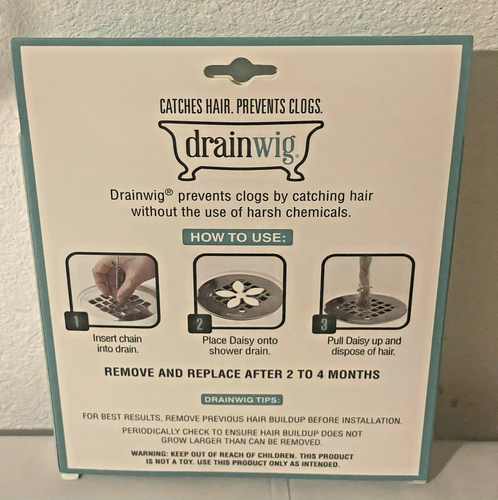 Drain Wig Hair Catcher Shower Bathtub Drain Clog Preventer Disposable Trap 2–4Mo