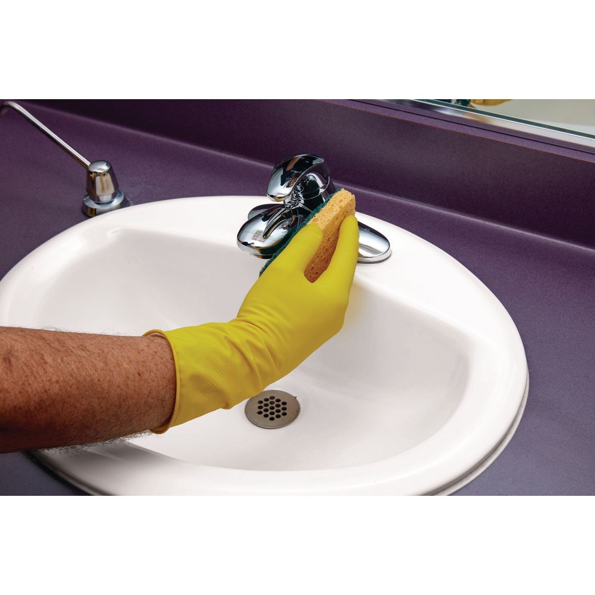 2 Pair of Latex Cleaning Gloves Kitchen Wash Dishes Dishwashing House L/XLSize