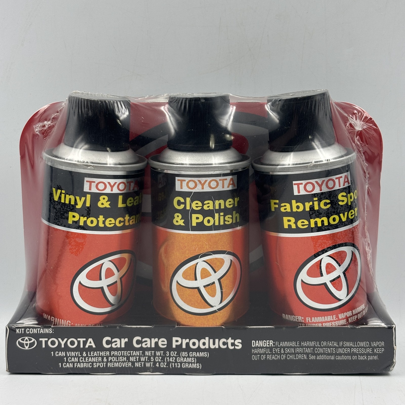 Toyota Car Care Products Kit – Vinyl, Leather, Cleaner, Polish, Fabric Spot