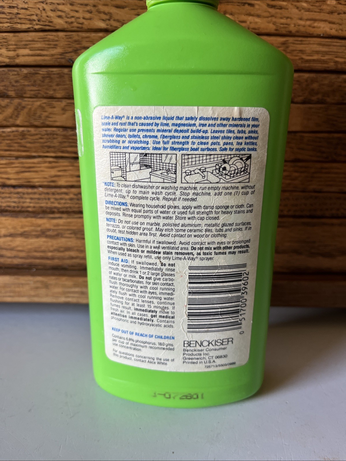 Lime-A-Way 1990’s Bathroom Cleaner 16 FL. Oz (1 PT) NOS Extra Strength Hard H2O