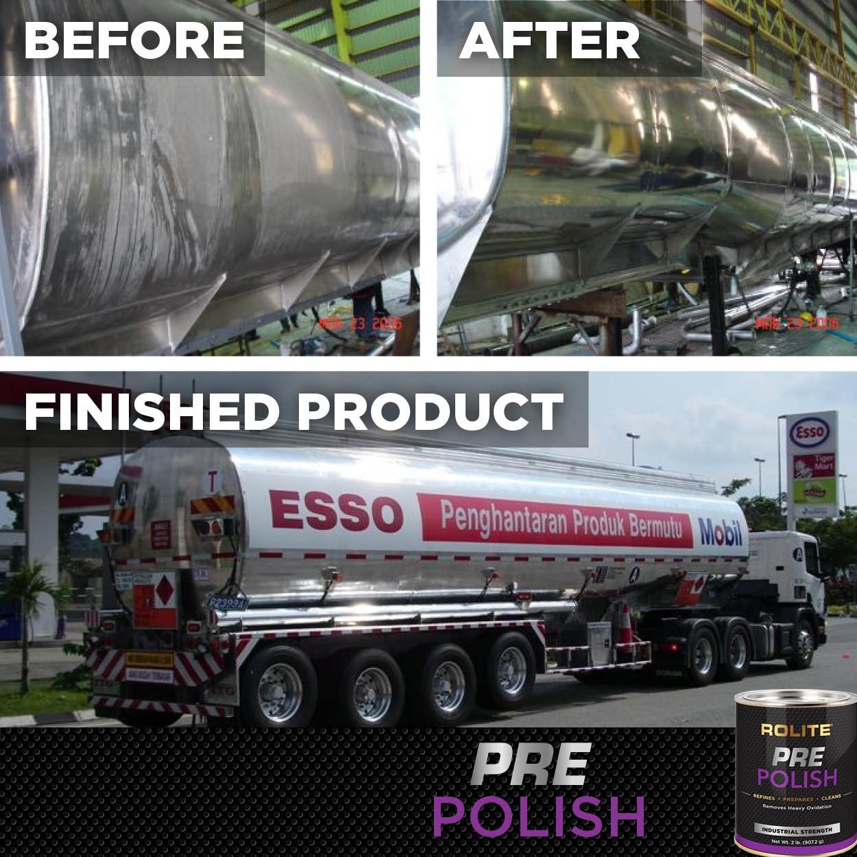 Pre-Polish Paste 1 Lb Stain Oxidation Remover for Corroded Heavily Oxidized M…
