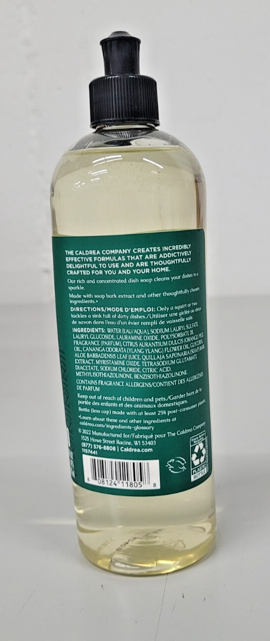 Caldrea Dish Soap, ORANGE BLOSSOM BAMBOO 16 fl oz DISCONTINUED