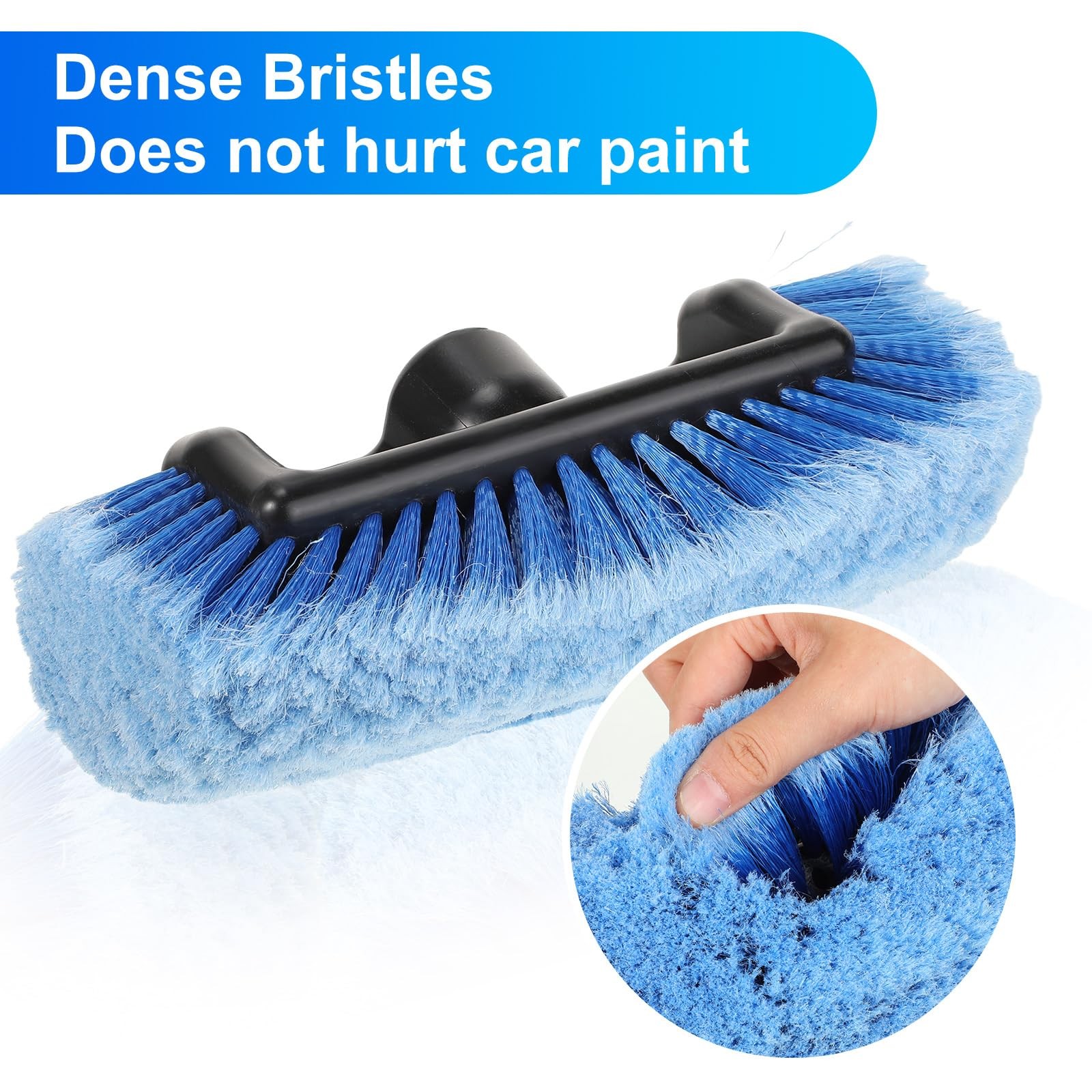 2 Pack Car Wash Brush Heads with Soft Bristles for Auto Truck RV Cleaning