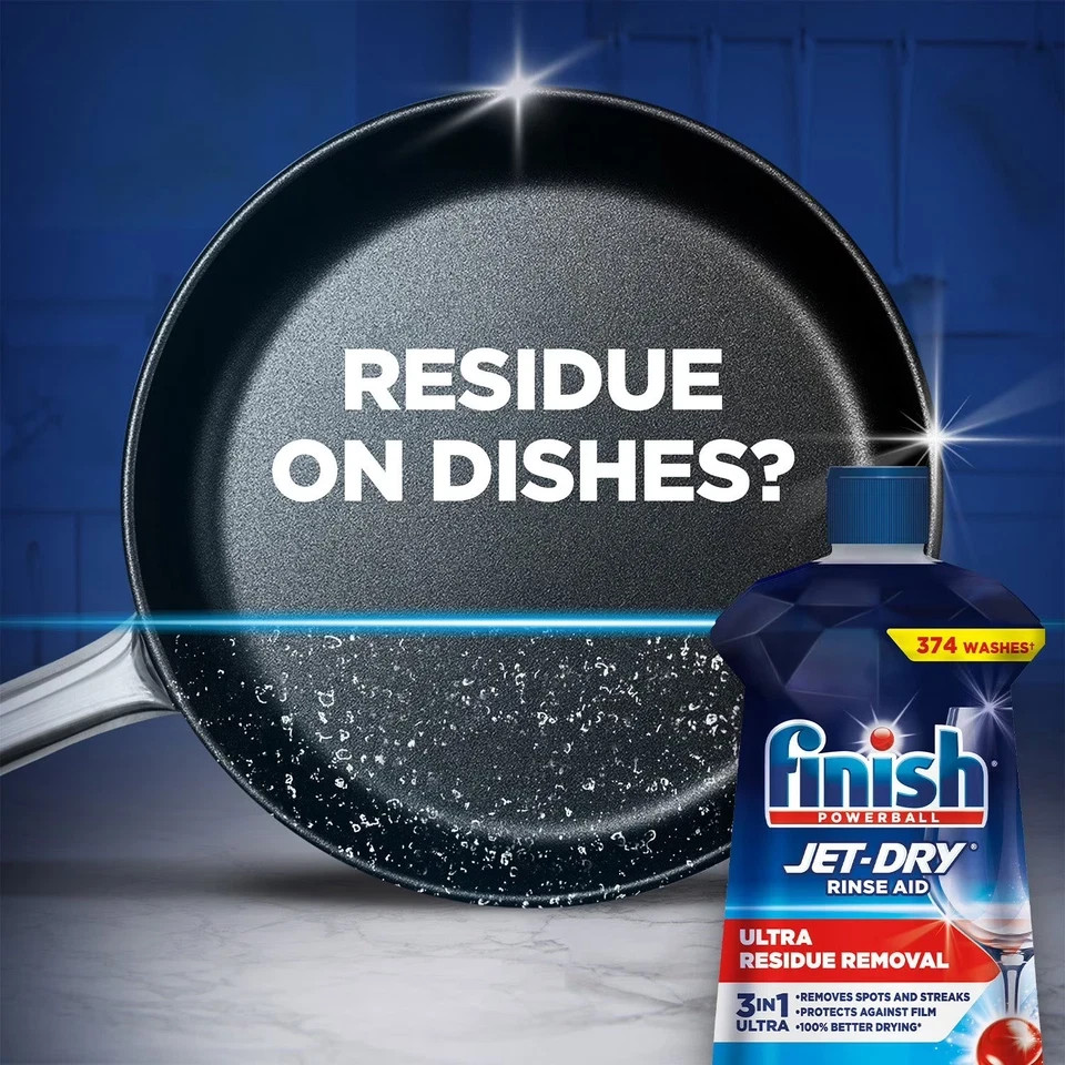 Finish Jet-Dry Rinse Aid, streak-free finish 38 fl. oz. Free Shipping