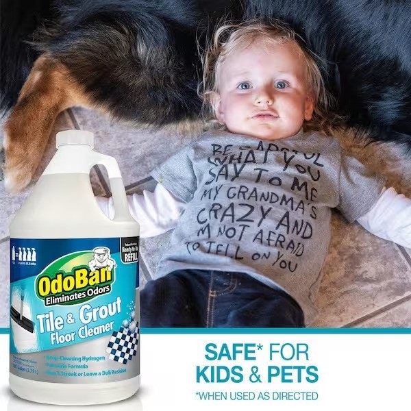 OdoBan 1 Gal. Tile& Grout Floor Cleaner (Ready-to-Use) tough soils, dirt grime