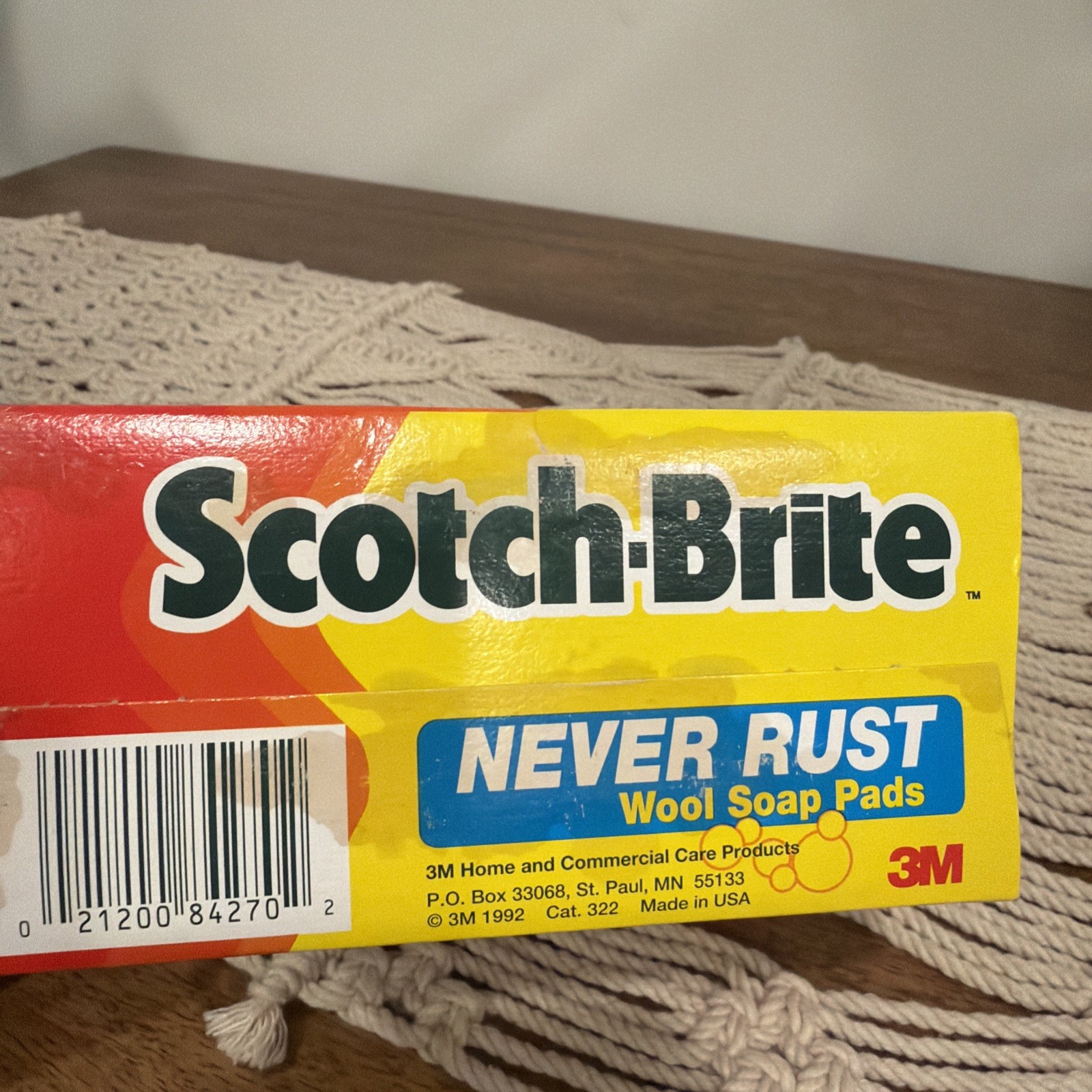 Scotch-Brite Wool Soap Pads 5 Pack Never Rust Scrubbing Movie TV Prop 1992