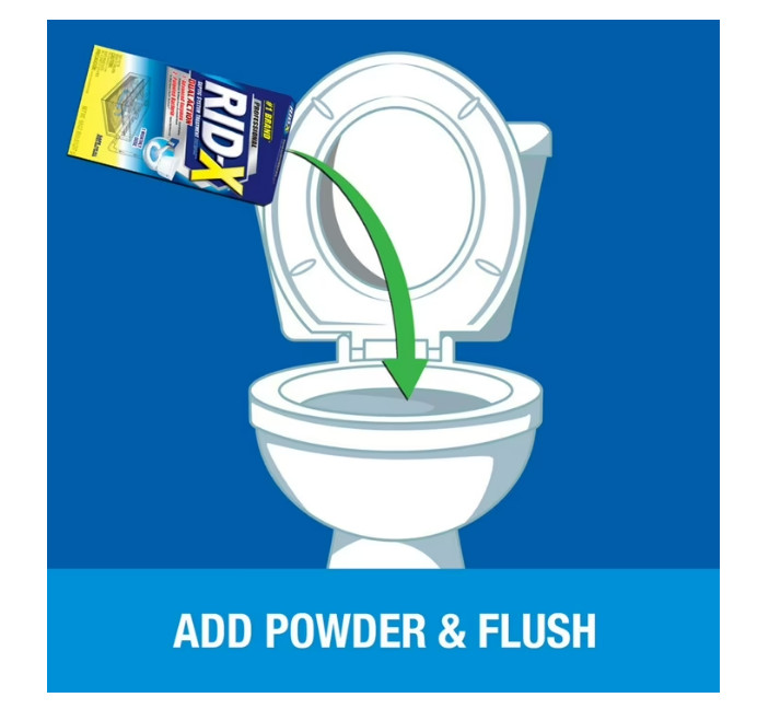 RID-X Septic Treatment, 5 Month Supply Of Powder, (49 oz.) Free Shipping RiDx