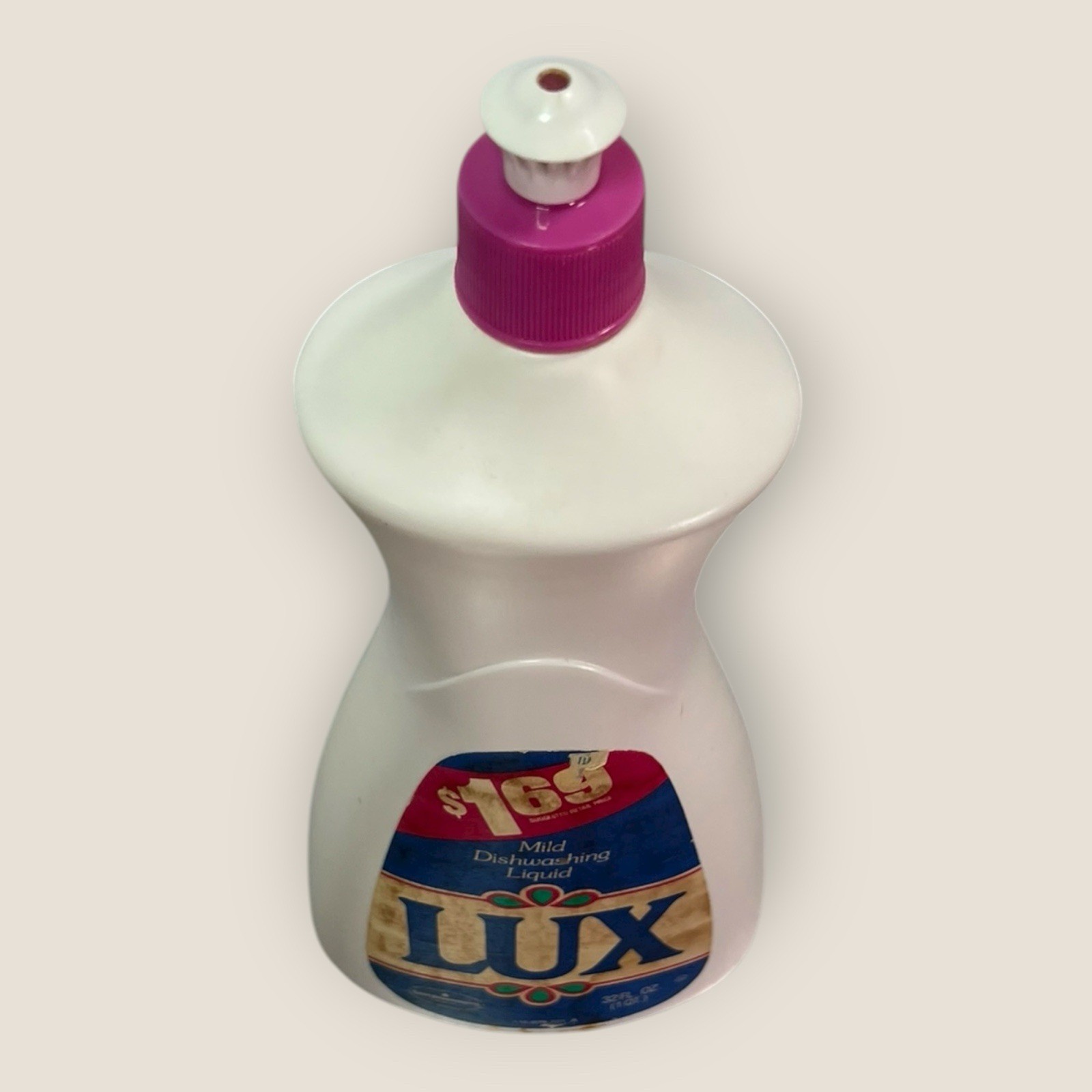Vintage Lever Brothers LUX Mild Dishwashing Liquid 32oz 1980s Dishwash Soap