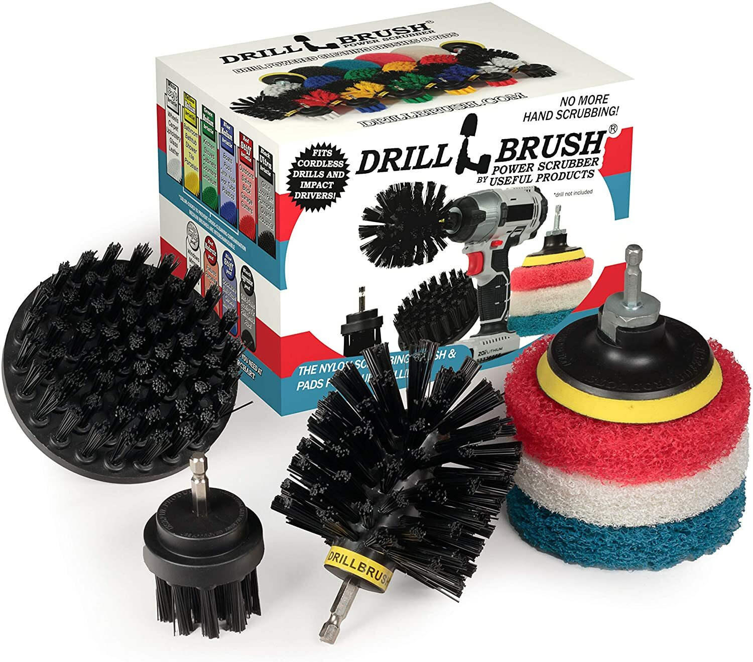 Drillbrush Scrub Brush – Drill Scrub Brush Attachment 7- Stone Cleaning – Deep