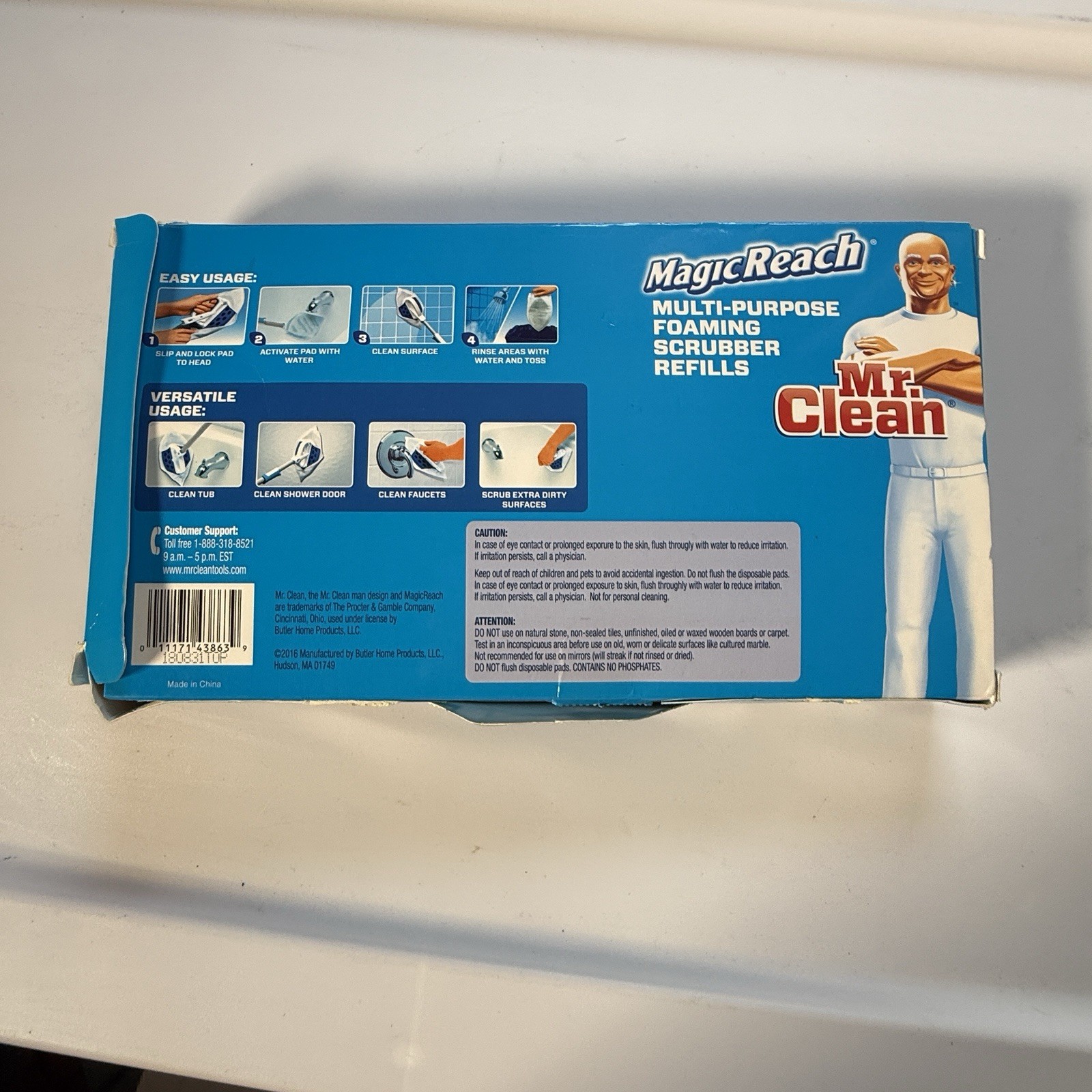 Mr. Clean Magic Reach Foaming Scrubber Refill 8 Foaming Pads